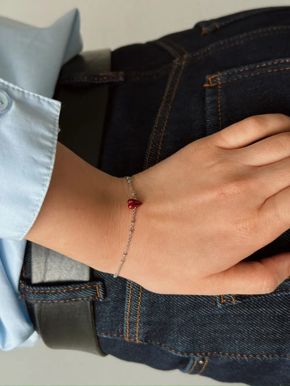 Браслет Валентина полюбила, dark red