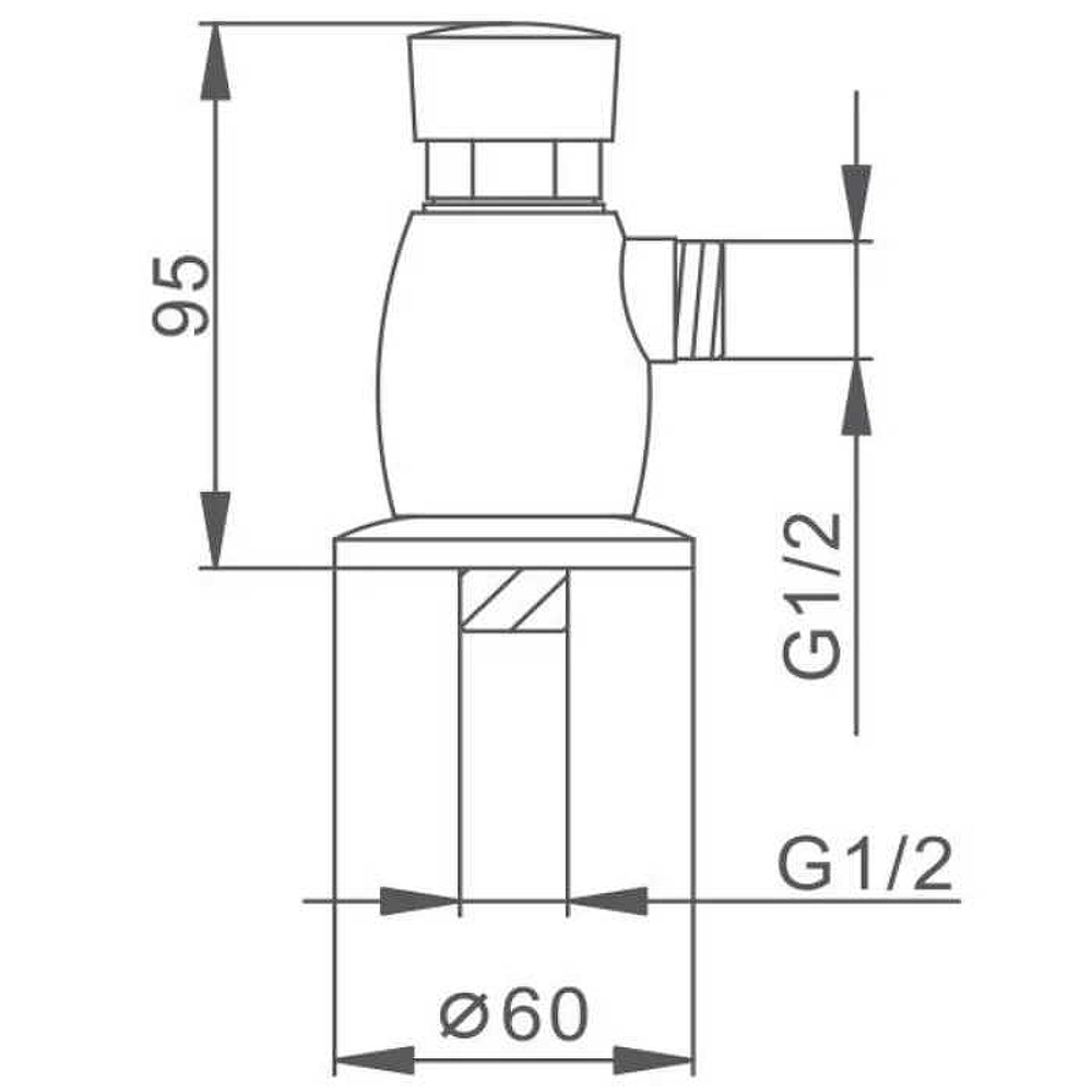 Сливной вентиль для писсуара FRAP F7201