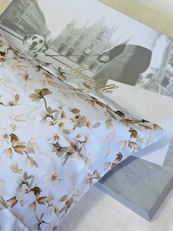 Постельное белье 2 спальное евро Mirabello Arbor бежевое