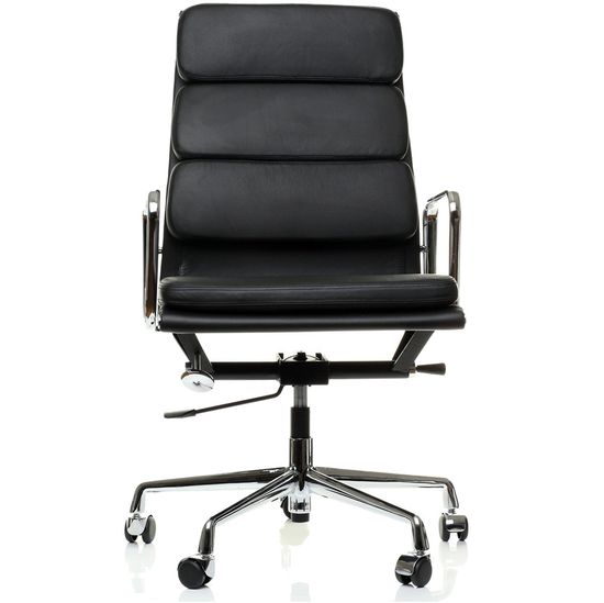 Офисное кресло 219 черная кожа