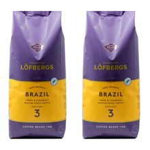 Кофе в зернах Lofbergs Brasil 1 кг, 2 шт