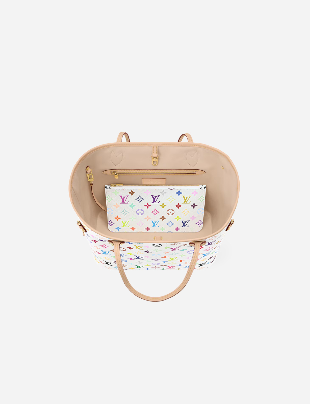 Сумка Louis Vuitton LV x TM Neverfull MM "Multicolor/White"