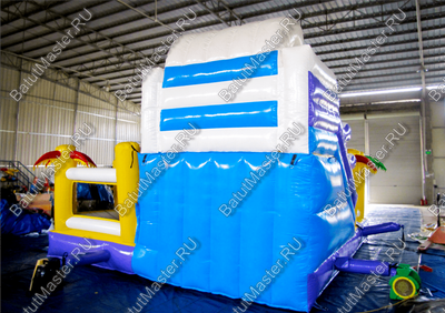 Коммерческий батут "Белый клык" с немеханизированной головой, размер 6*5*4 м