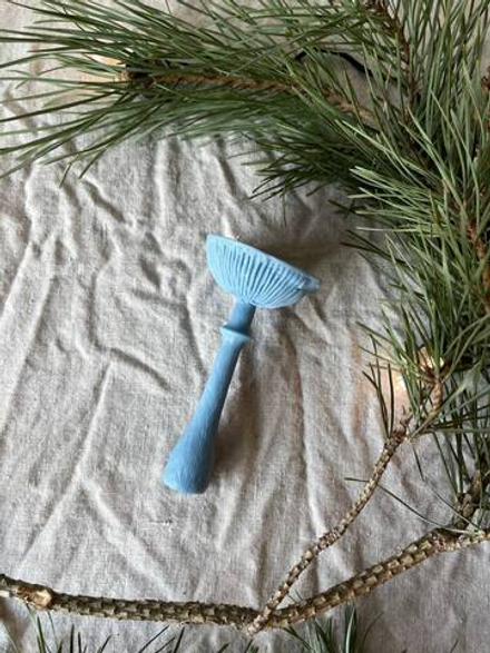 Свеча "Гриб Мухомор перезрелый" сизого цвета