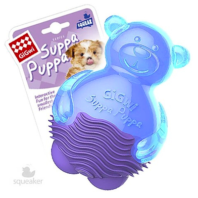 Игрушка "Мишка" (с пищалкой) 10 см - для щенков и мини-собак (GiGwi Suppa Puppa 75424)