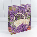 Пакет подарочный 26х32х10см "Лаванда" (Микс)