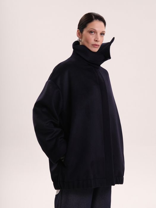 Пальто-бомбер чернильный