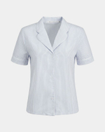 Пижама Голубой принт (рубашка с длинным рукавом + брюки)