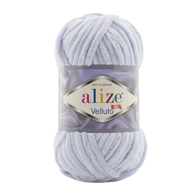 Пряжа Alize (Ализе) Velluto / уп.5 мот. по 100 г, 68м, 416 серый A