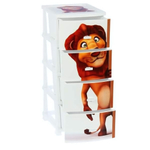 Комод ДЕКОР(моно рис) 4-х Лев белый РП-451