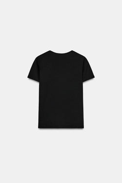 ZARA ФУТБОЛКА INTERLOCK С V-ОБРАЗНЫМ ВЫРЕЗОМ, ЧЕРНЫЙ