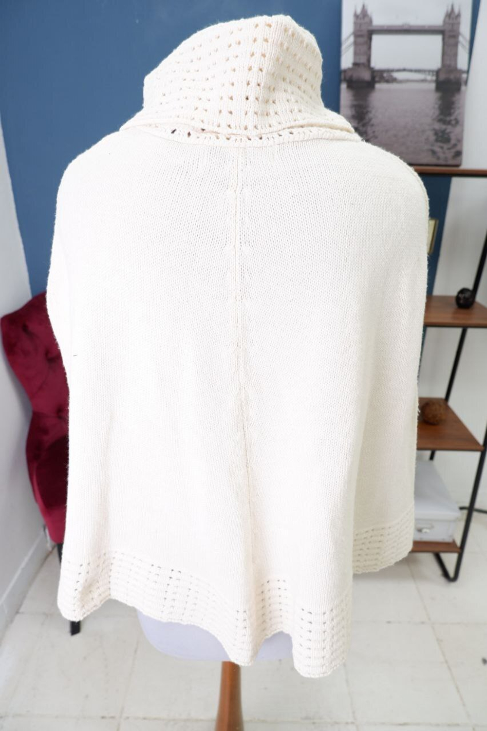 Пончо Pure & Natural вязаное