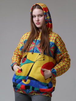 модное худи толстовка 2024  с абстрактным принтом Миро