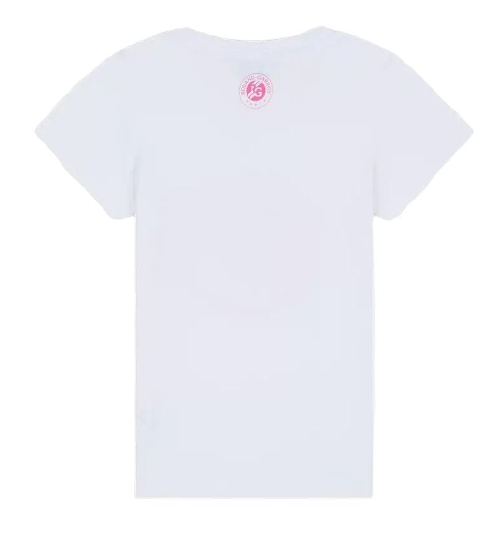 Футболка для девочки теннисная Roland Garros Logo T-Shirt - белый