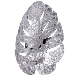 Крючок Monstera Deliciosa (Монстера) Античное серебро