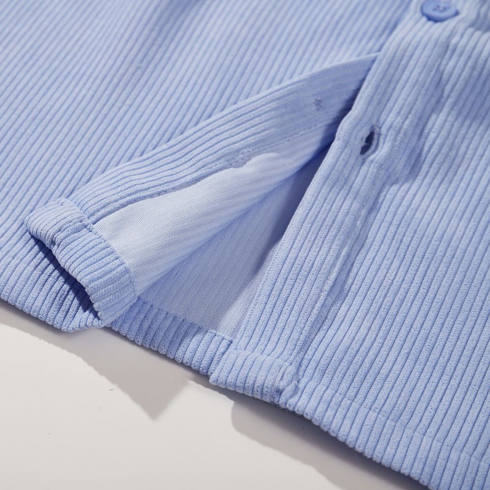 Рубашка YMKASHIX Velvet Button Сиреневая