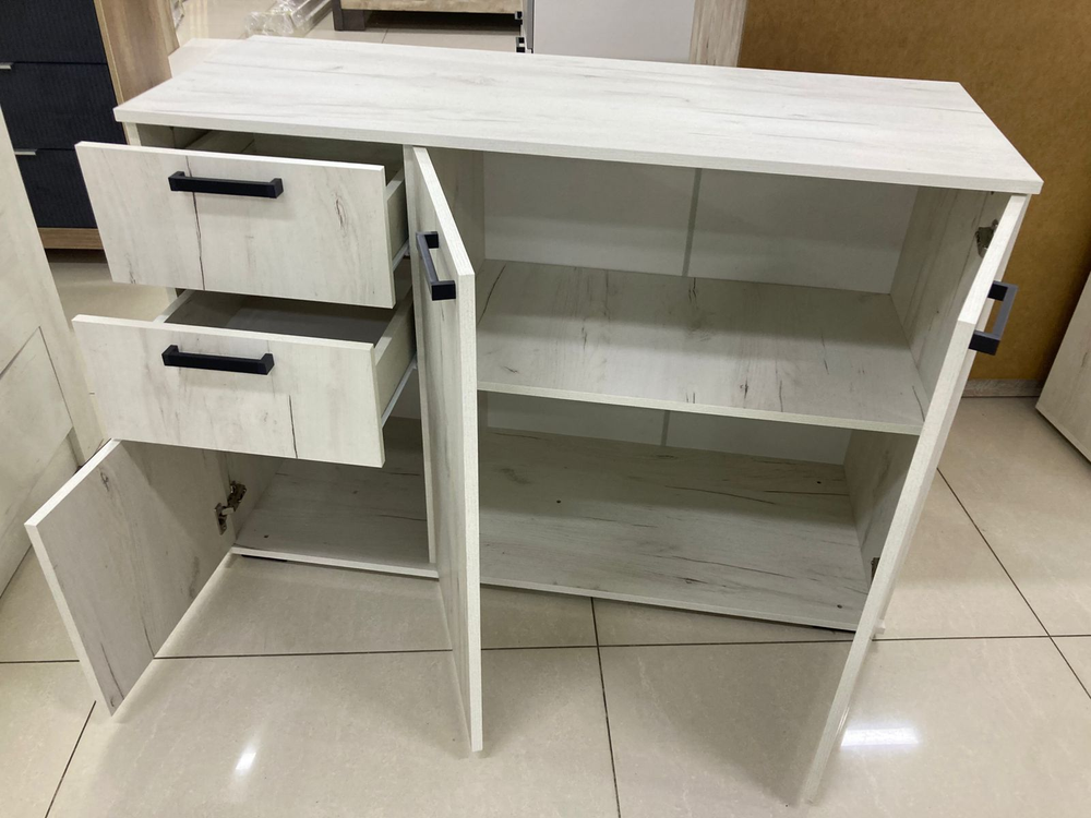 Комод Стандарт 3 дуб крафт белый