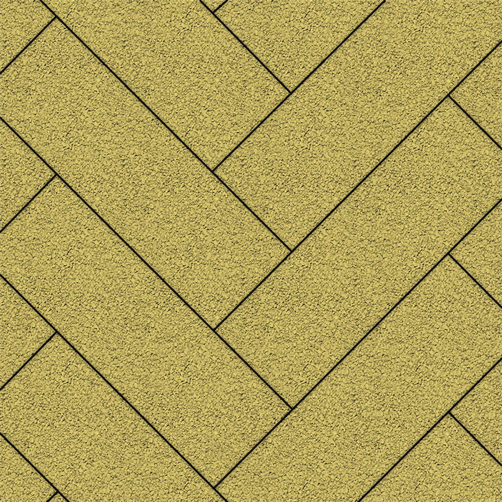 Тротуарная плитка ПРЯМОУГОЛЬНИК 600х200 мм - Гранит Желтый