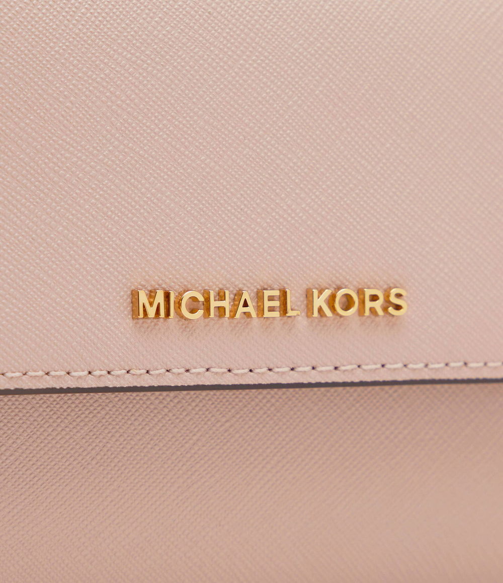 Кожаная сумка-мессенджер/кошелек Michael Kors - пудро-розовый(32R4GJ6C9L)