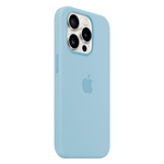 Силиконовый чехол с поддержкой MagSafe Apple Silicone Case для iPhone 15 Pro, Light Blue (Светло-голубой)