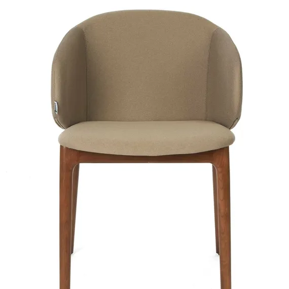 Стул Lando, орех с коричневой обивкой