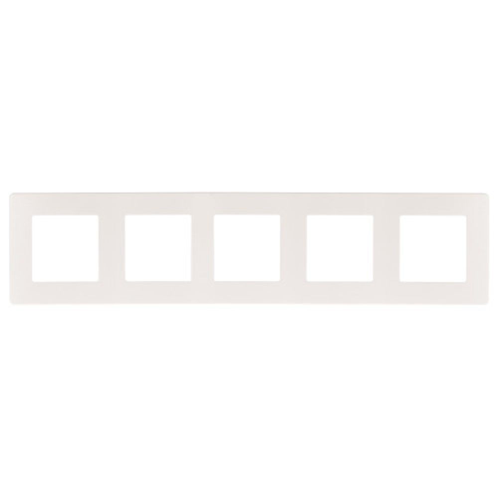 Рамка для розеток и выключателей ЭРА Серия 12 12-5105-01 на 5 постов, Сатин, белый