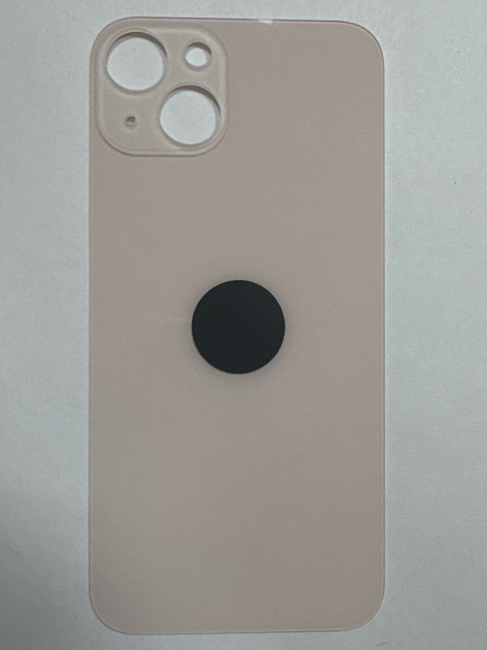 Задняя крышка для iPhone 13 Розовый (стекло, широкий вырез под камеру, логотип)