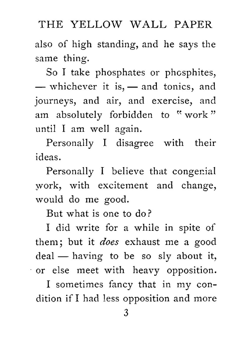 The Yellow Wall Paper | Charlotte Perkins Gilman