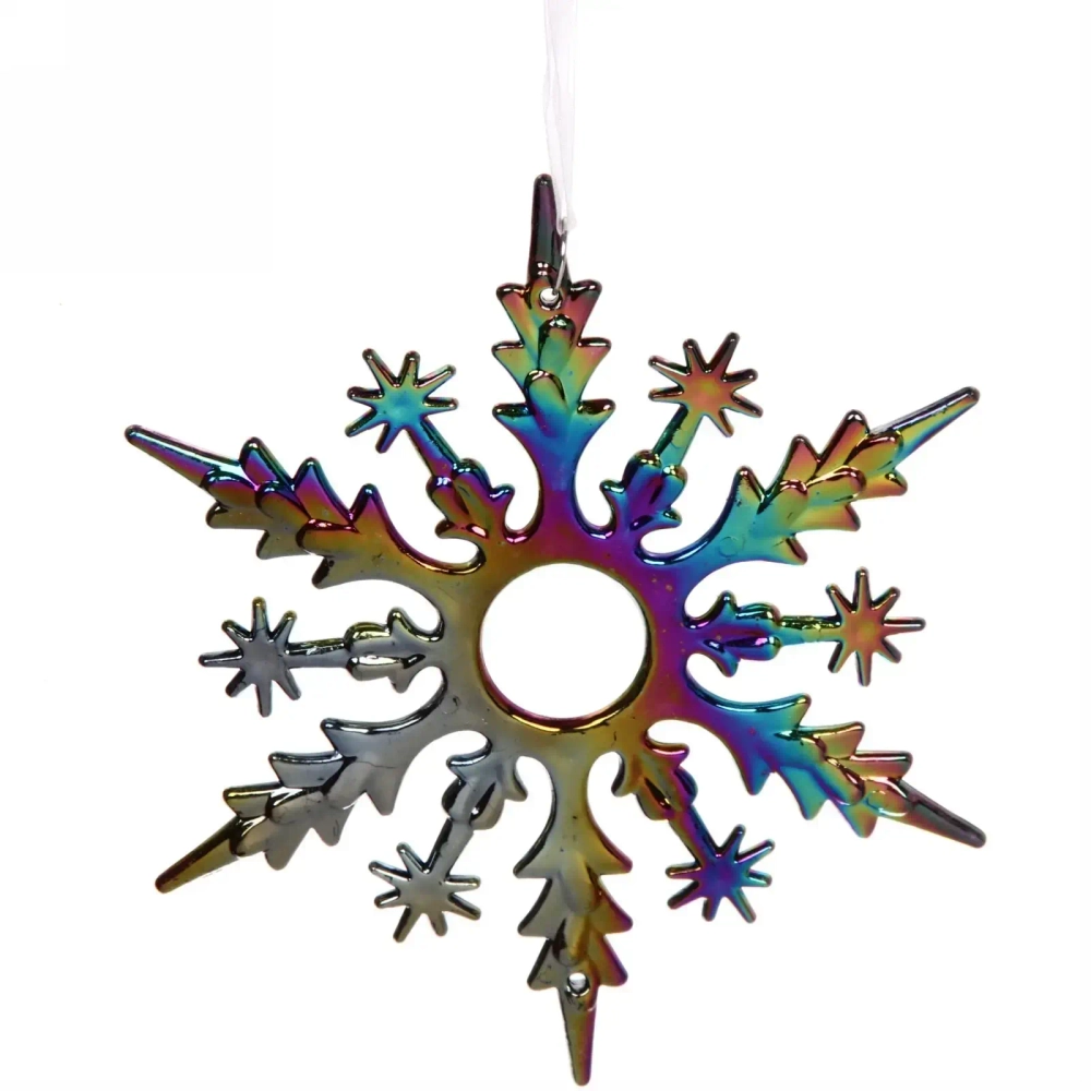 Подвеска «Снежинка зимняя» 12 см, хамелеон