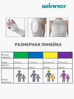 Бинт нестерильный эластичный трубчатый Winner