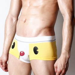 Мужские трусы хипсы с мультяшкой желтые Superbody Cartoon Bear Yellow Hip Boxer