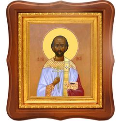 Елисей Штольдер Священномученик диакон. Икона на холсте.