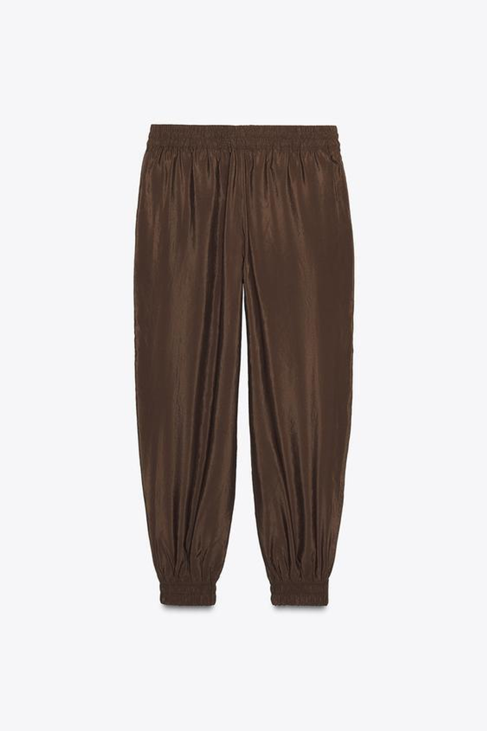 ZARA БРЮКИ С МАНЖЕТАМИ, КОРИЧНЕВЫЙ