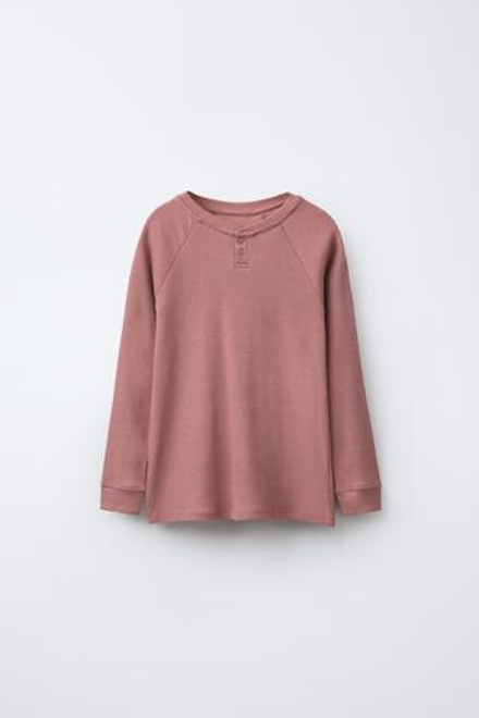 ZARA ПИЖАМА ИЗ СМЕСОВОЙ МЕРИНОСОВОЙ ШЕРСТИ, РОЗОВЫЙ