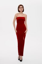 Платье длинное с разрезом