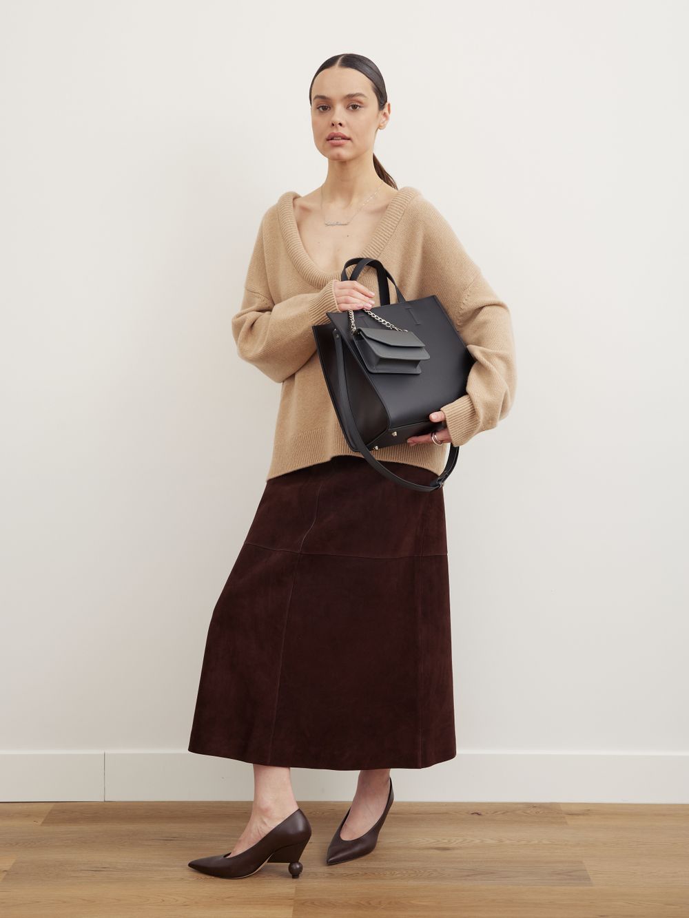 ШОППЕР КВАДРАТНЫЙ ЧЕРНЫЙ|ГРАФИТ|Т.КОРИЧНЕВЫЙ