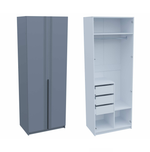 Шкаф 2-х створ. с 3-мя ящиками Ольга-6 серый шифер