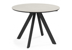 Керамический стол Woodville Трейси 90 carmen light gray, черный