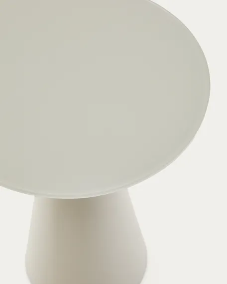 Приставной столик Wilshire Ø35х45 см серый, сталь, стекло