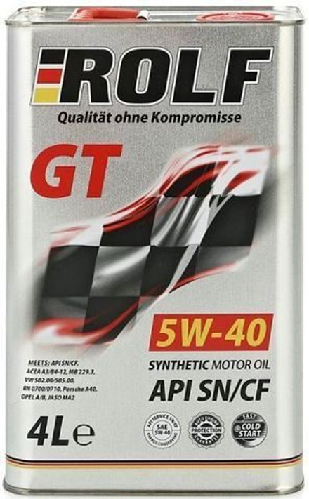 Моторное масло ROLF GT SN/CF 5w40 4л