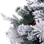 Елка «Заснеженная принцесса» 180 см, ПВХ, леска, резина с белым напылением (838 веток)