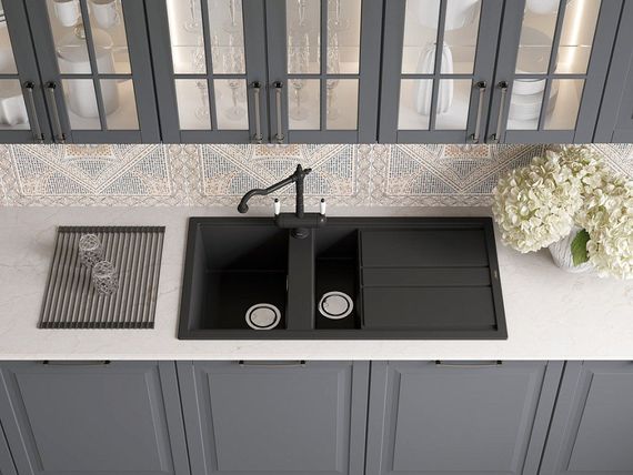 Мойка Kitagawa 100-2-GB Artceramic/графит(арт.4993805)