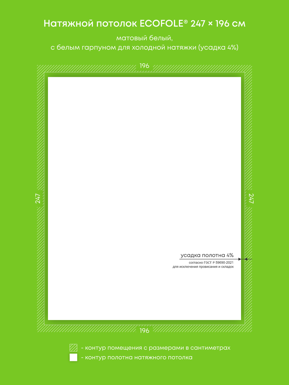 Натяжные потолки 4.8 м2, 2.1 м2, 2.7 м2, 0.9 м2