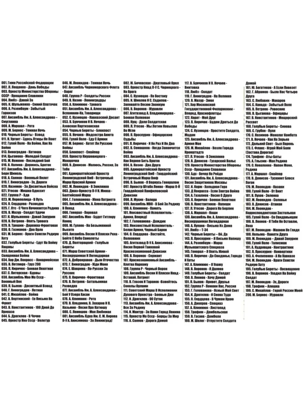 Песни Военных лет (MP3 Флешка)