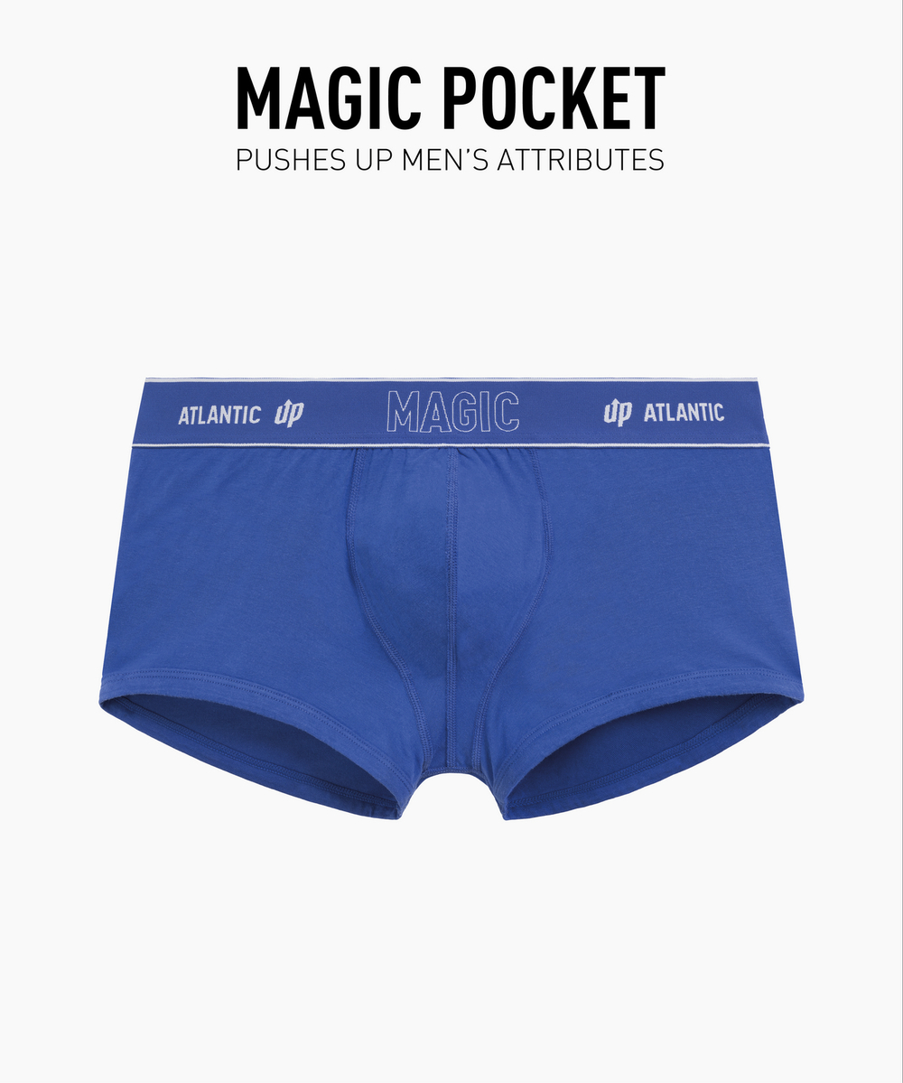 Мужские трусы шорты Atlantic, 1 шт. в уп., хлопок, голубые, MH-1200