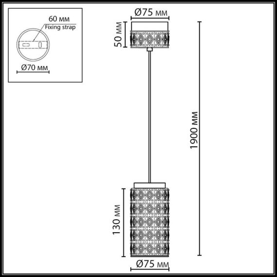 Подвесной светильник Odeon Light Lulu L-Vision 5454/5L