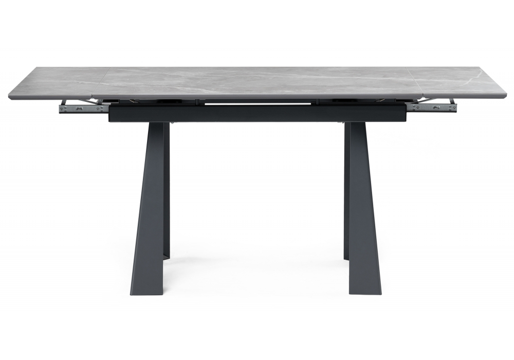 Обеденный стол Woodville Бэйнбрук 120х80х76 серый мрамор, графит