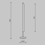 Напольный светильник (торшер) Maytoni MOD258FL-L15BS3K