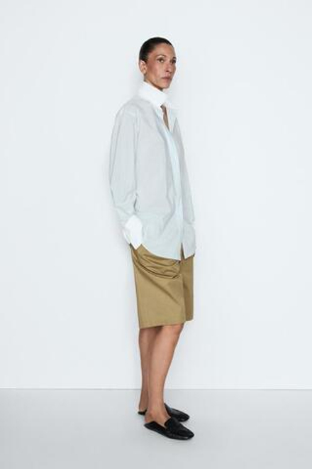 Massimo Dutti Бермуды с перекрестной застежкой - STUDIO, хаки