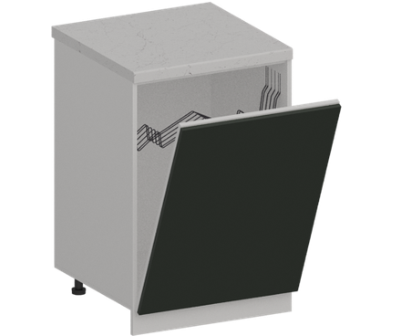 Кухня Модуль ШНВ 600 Белый / Насыщенно-зеленый